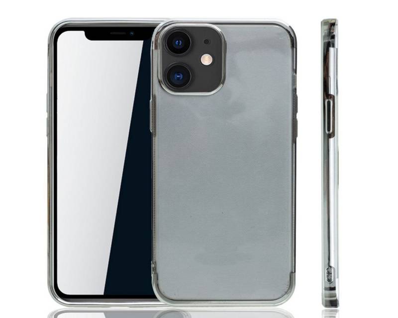 König Design Handyhülle Apple iPhone 12 Mini, Apple iPhone 12 Mini Handyhülle Bumper Backcover Silber von König Design