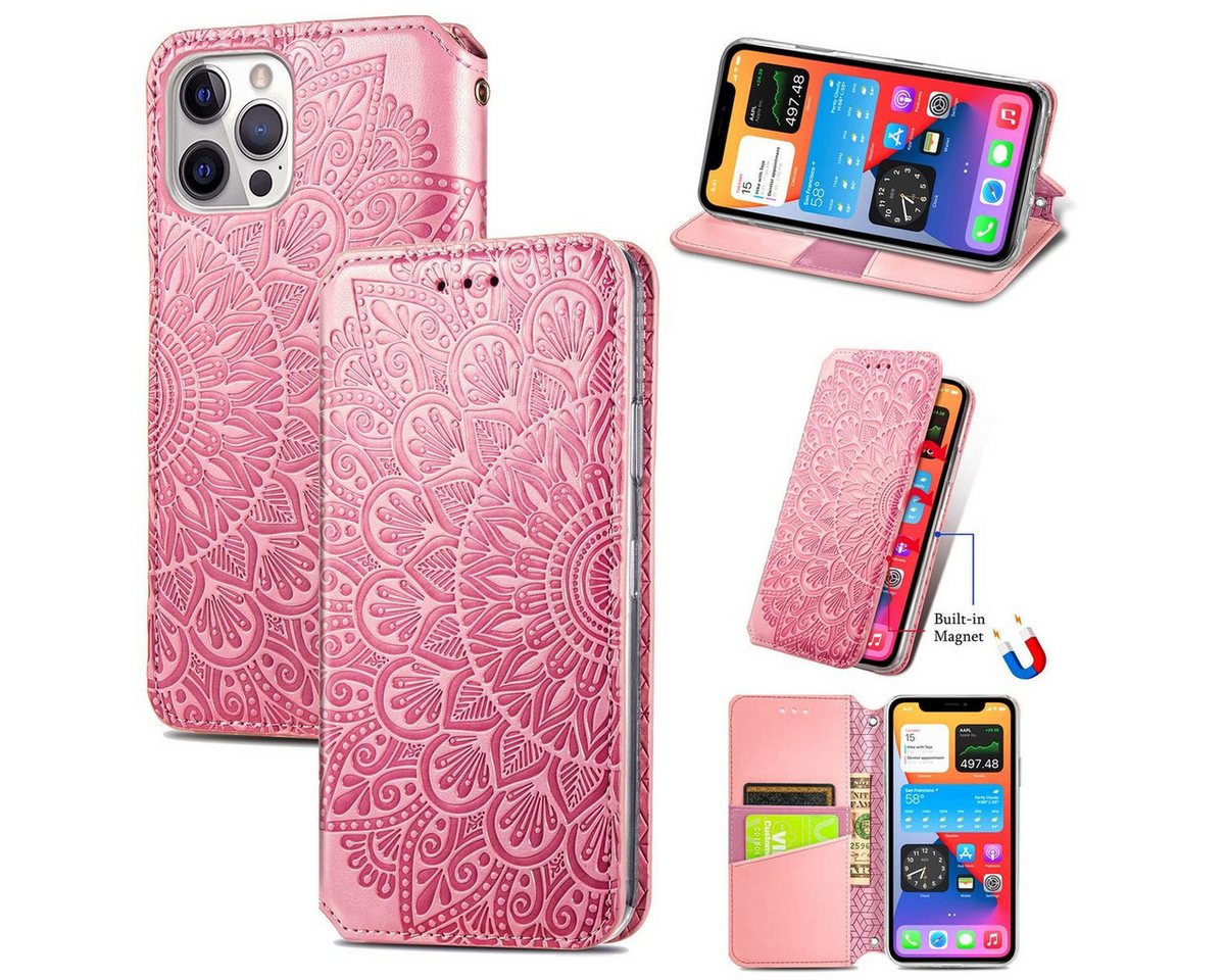 König Design Handyhülle Apple iPhone 12 Pro Max, Schutzhülle Schutztasche Case Cover Etuis Wallet Klapptasche Bookstyle König Design Handyhülle Apple iPhone 12 Pro Max, Schutzhülle Schutztasche Case Cover Etuis Wallet Klapptasche Bookstyle von König Design