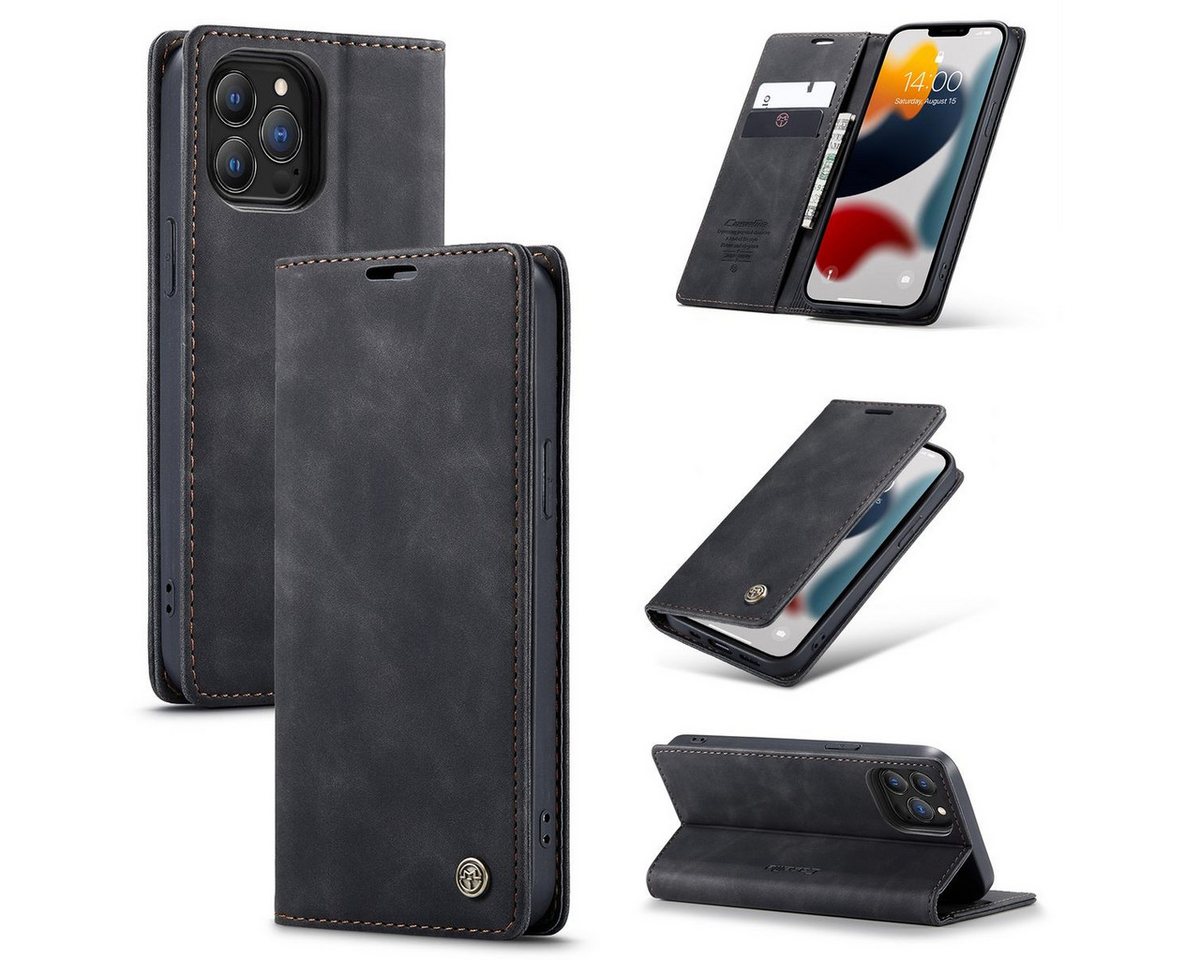 König Design Handyhülle Apple iPhone 13 Pro Max, Schutzhülle Schutztasche Case Cover Etuis Wallet Klapptasche Bookstyle König Design Handyhülle Apple iPhone 13 Pro Max, Schutzhülle Schutztasche Case Cover Etuis Wallet Klapptasche Bookstyle von König Design