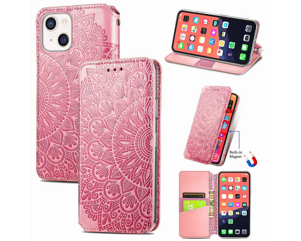 König Design Handyhülle Apple iPhone 13 mini, Schutzhülle Schutztasche Case Cover Etuis Wallet Klapptasche Bookstyle König Design Handyhülle Apple iPhone 13 mini, Schutzhülle Schutztasche Case Cover Etuis Wallet Klapptasche Bookstyle von König Design