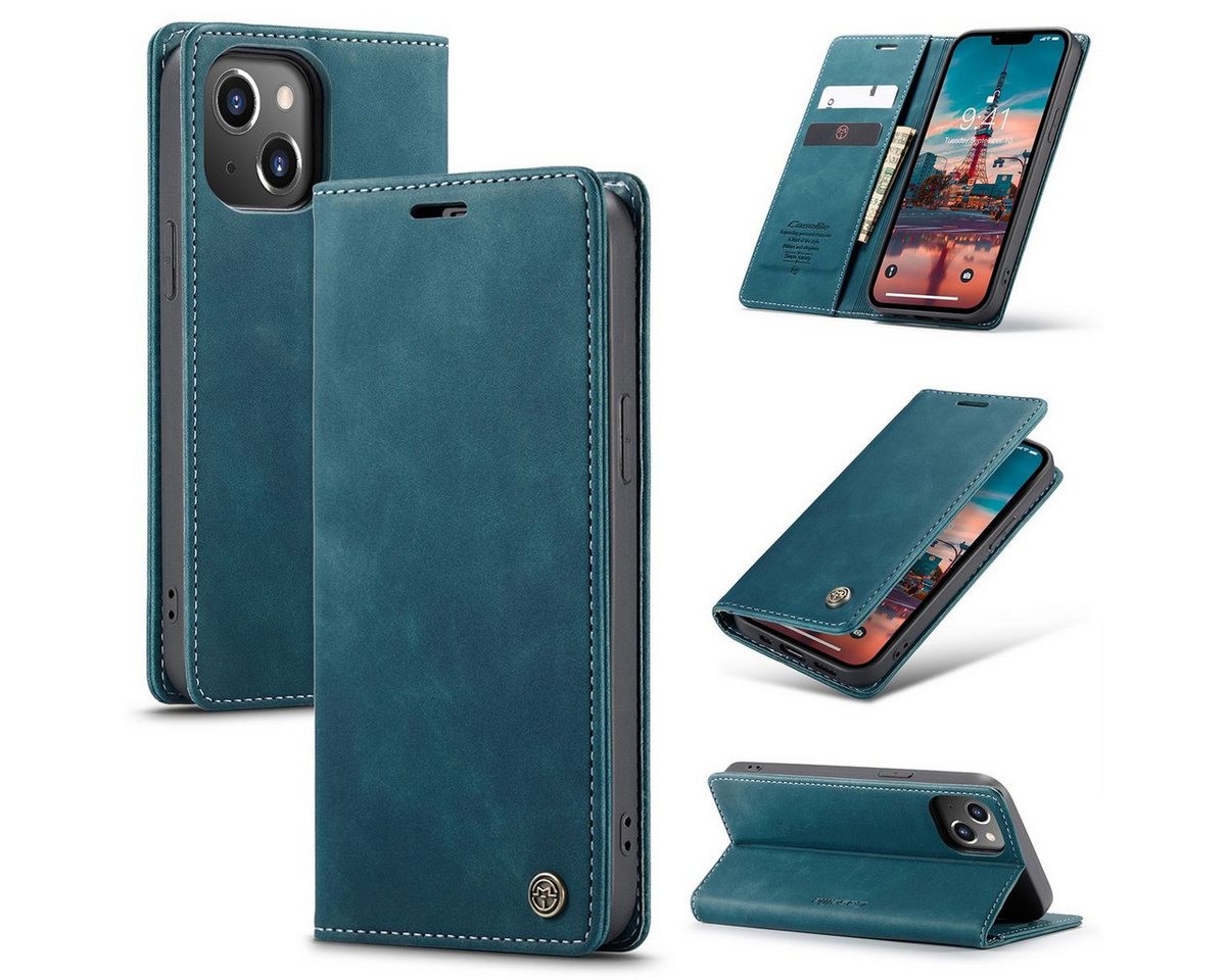 König Design Handyhülle Apple iPhone 14, Schutzhülle Schutztasche Case Cover Etuis Wallet Klapptasche Bookstyle König Design Handyhülle Apple iPhone 14, Schutzhülle Schutztasche Case Cover Etuis Wallet Klapptasche Bookstyle von König Design