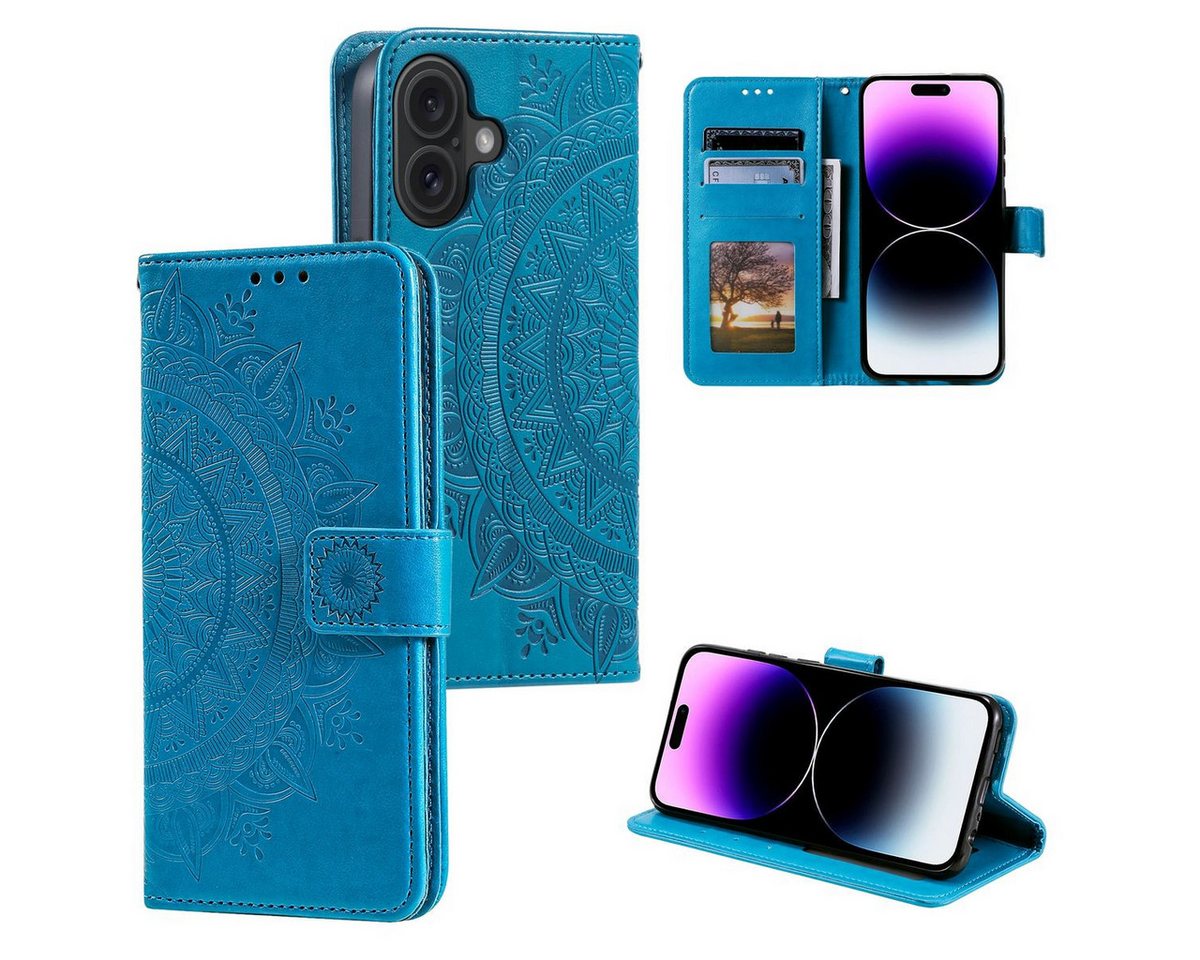 König Design Handyhülle Apple iPhone 16, Schutzhülle Schutztasche Case Cover Etuis Wallet Klapptasche Bookstyle König Design Handyhülle Apple iPhone 16, Schutzhülle Schutztasche Case Cover Etuis Wallet Klapptasche Bookstyle von König Design
