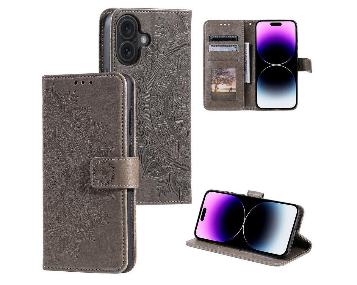 König Design Handyhülle Apple iPhone 16, Schutzhülle Schutztasche Case Cover Etuis Wallet Klapptasche Bookstyle König Design Handyhülle Apple iPhone 16, Schutzhülle Schutztasche Case Cover Etuis Wallet Klapptasche Bookstyle von König Design