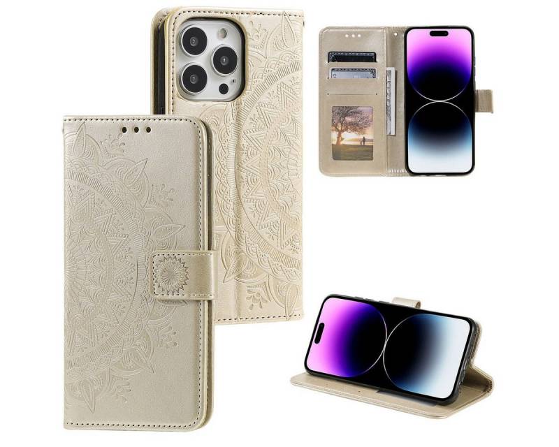 König Design Handyhülle Apple iPhone 16 Pro Max, Schutzhülle Schutztasche Case Cover Etuis Wallet Klapptasche Bookstyle von König Design
