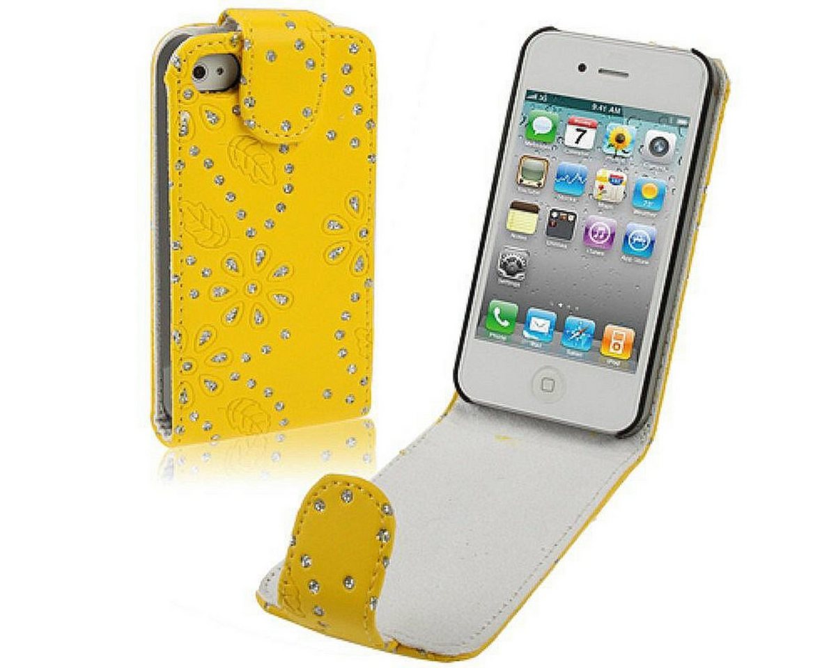 König Design Handyhülle Apple iPhone 4 / 4s, Apple iPhone 4 / 4s Handyhülle Backcover Gelb von König Design