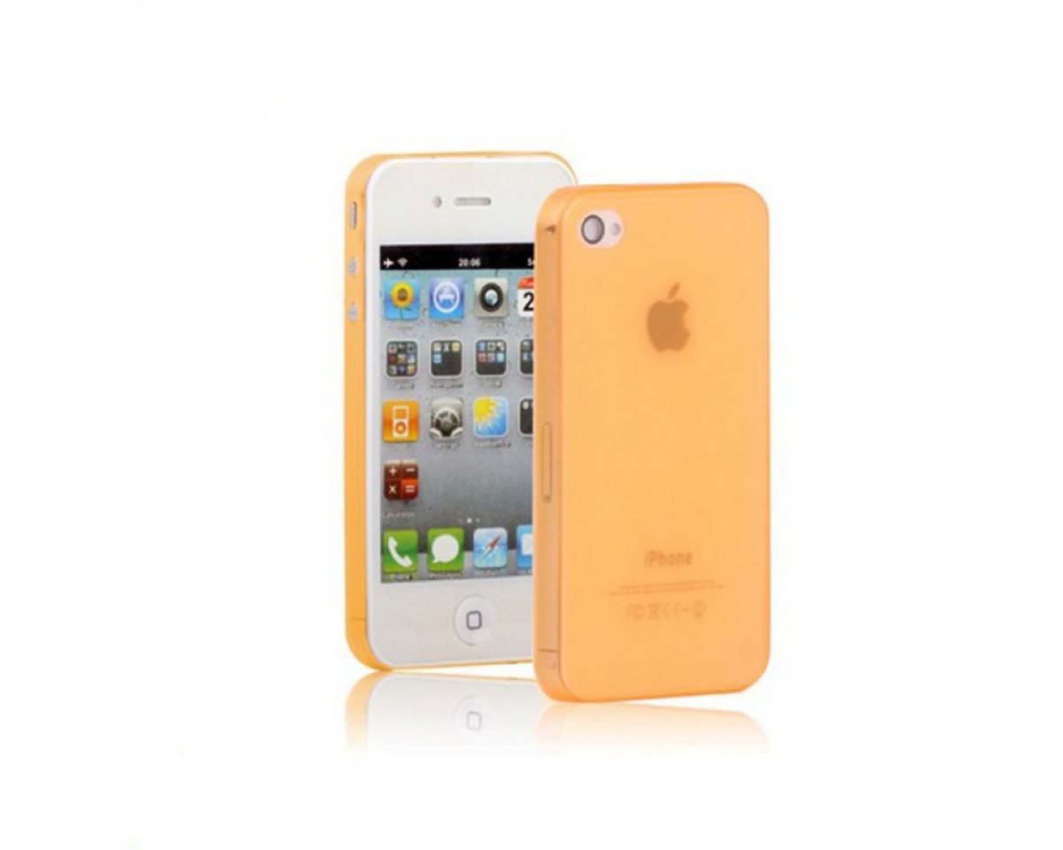 König Design Handyhülle Apple iPhone 4 / 4s, Apple iPhone 4 / 4s Handyhülle Backcover Orange von König Design