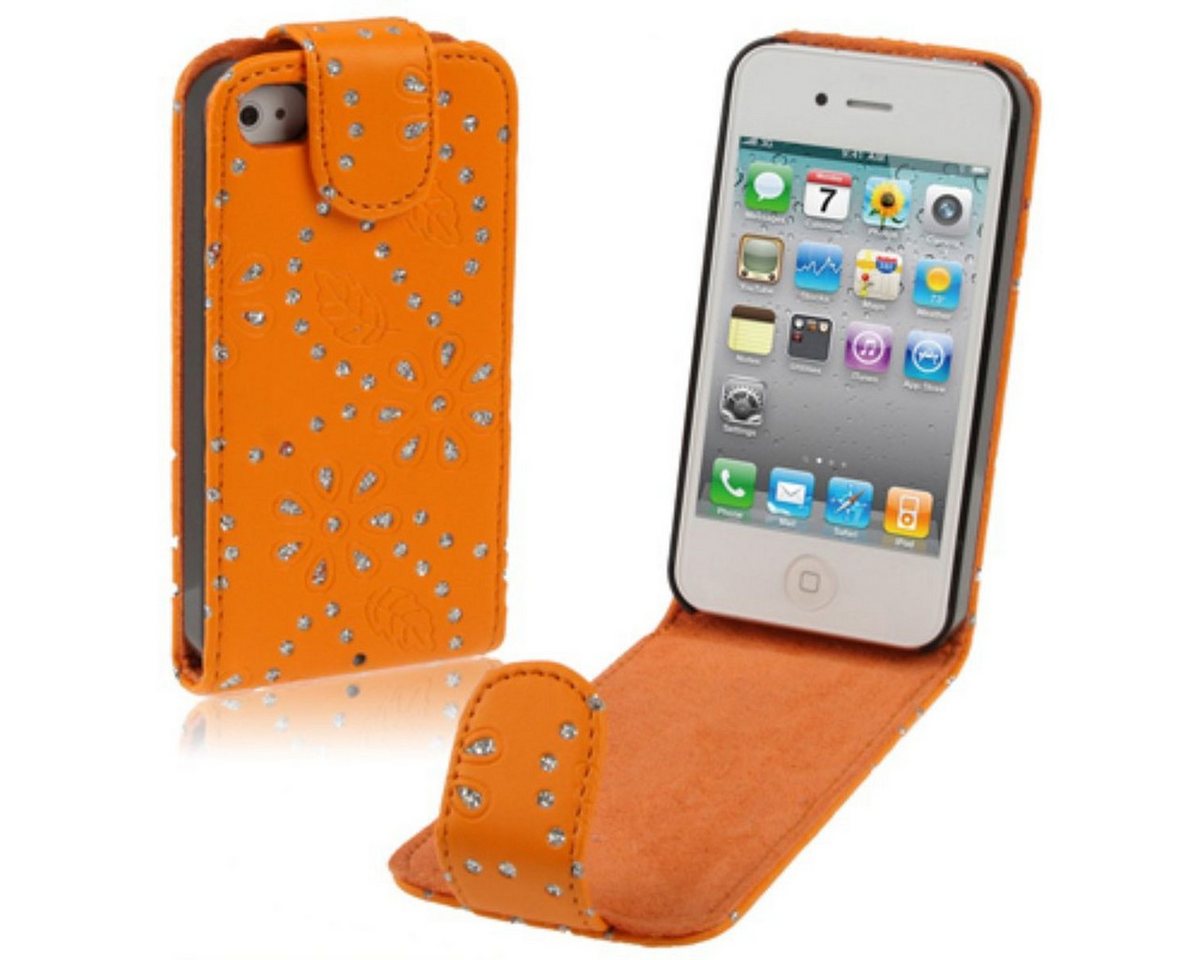 König Design Handyhülle Apple iPhone 4 / 4s, Apple iPhone 4 / 4s Handyhülle Backcover Orange von König Design
