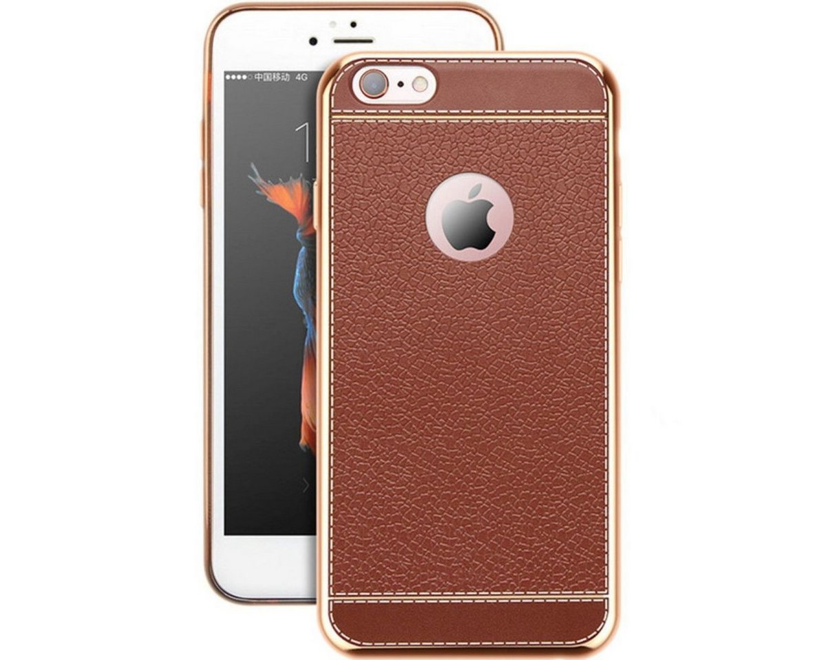 König Design Handyhülle Apple iPhone 5 / 5s / SE, Apple iPhone 5 / 5s / SE Handyhülle Backcover Braun von König Design