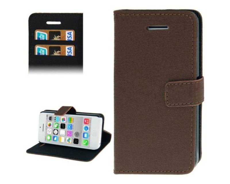 König Design Handyhülle Apple iPhone 5c, Apple iPhone 5c Handyhülle Backcover Braun von König Design