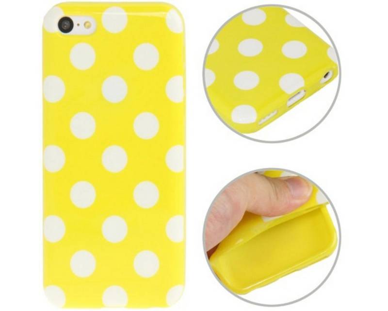 König Design Handyhülle Apple iPhone 5c, Apple iPhone 5c Handyhülle Backcover Gelb von König Design