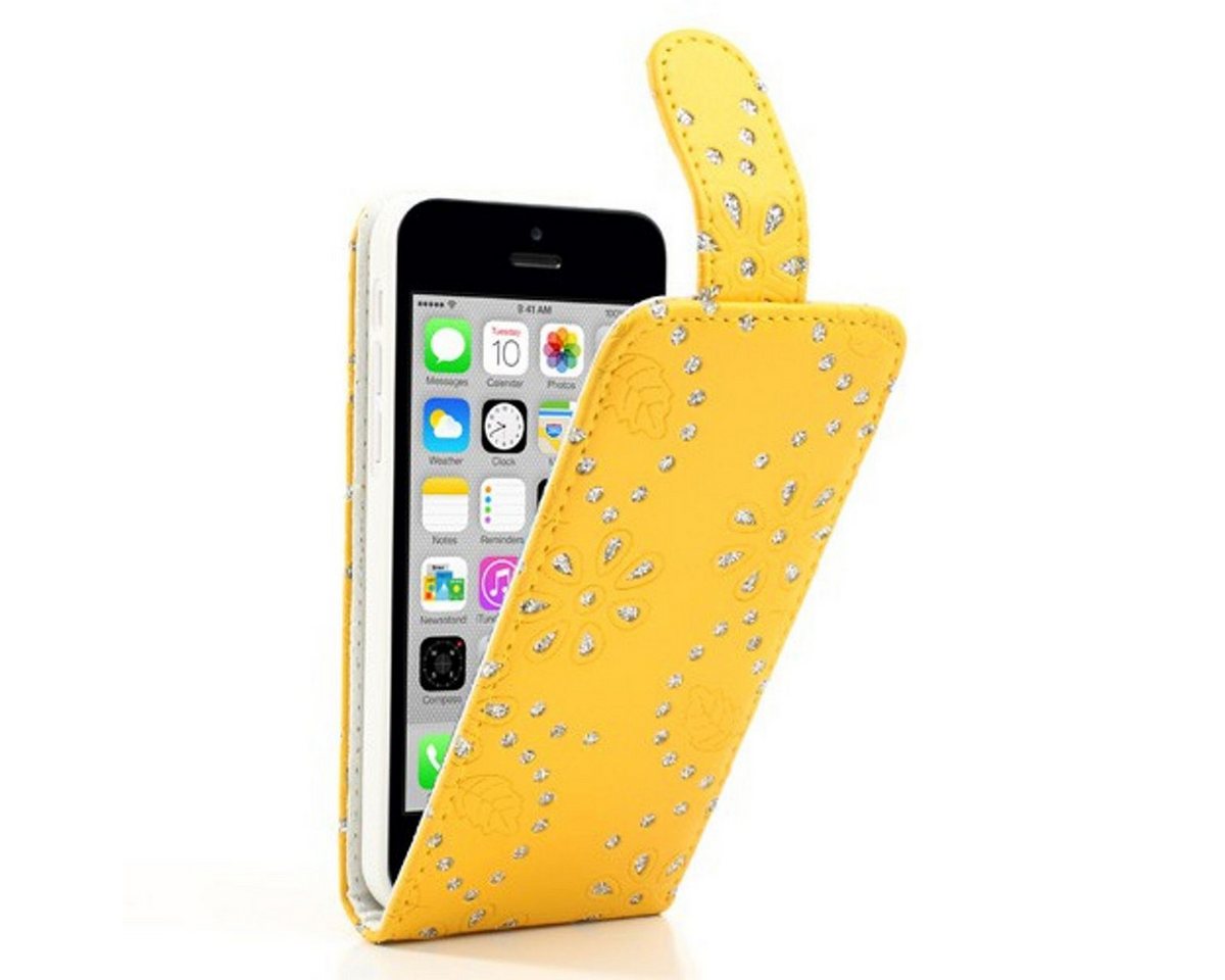 König Design Handyhülle Apple iPhone 5c, Apple iPhone 5c Handyhülle Backcover Gelb von König Design