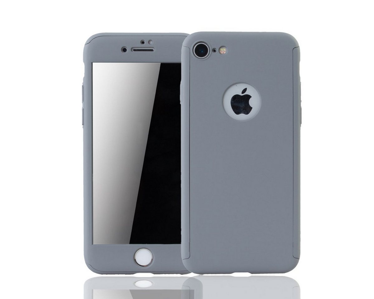 König Design Handyhülle Apple iPhone 6 / 6s Plus, Apple iPhone 6 / 6s Plus Handyhülle 360 Grad Schutz Full Cover Grau von König Design
