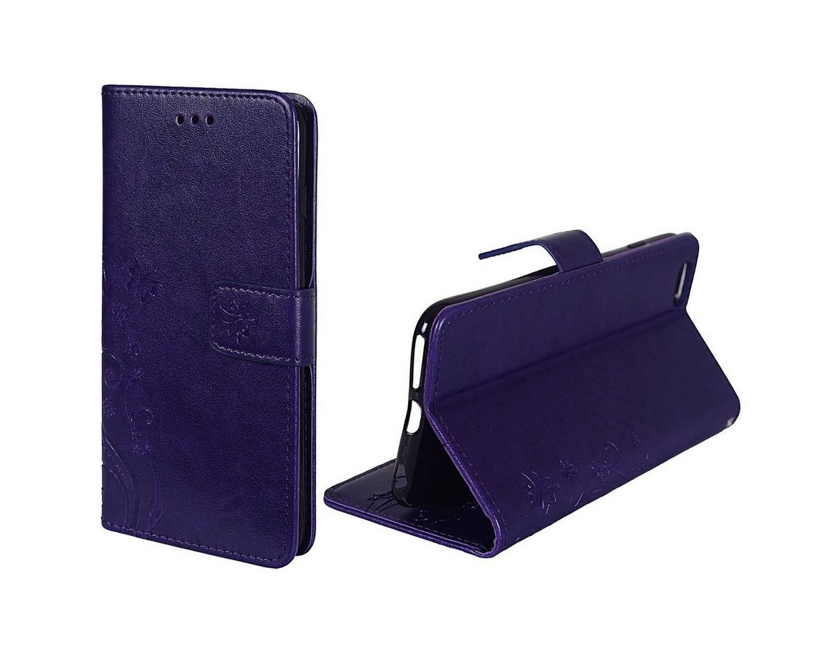 König Design Handyhülle Apple iPhone 6 Plus / 6s Plus, Apple iPhone 6 Plus / 6s Plus Handyhülle Bookcover Violett von König Design