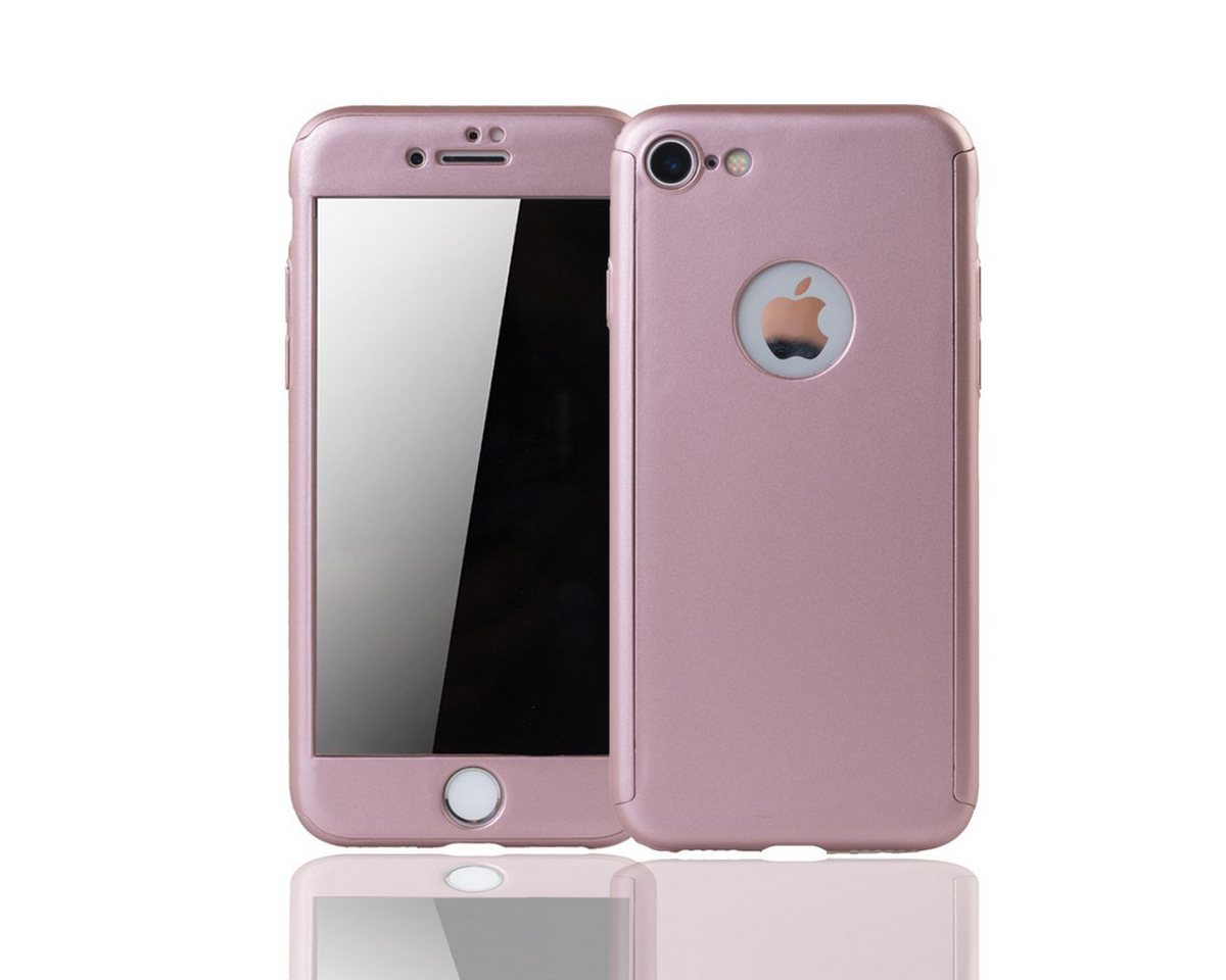 König Design Handyhülle Apple iPhone 7, Apple iPhone 7 Handyhülle 360 Grad Schutz Full Cover Rosa von König Design