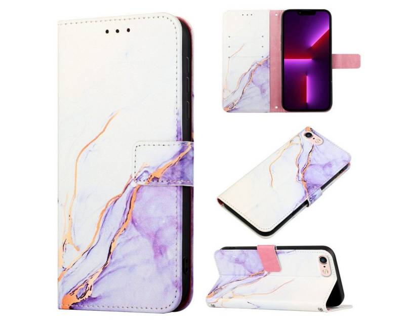 König Design Handyhülle Apple iPhone 7 / 8 / SE 2020 / 2022, Schutzhülle Schutztasche Case Cover Etuis Wallet Klapptasche Bookstyle von König Design