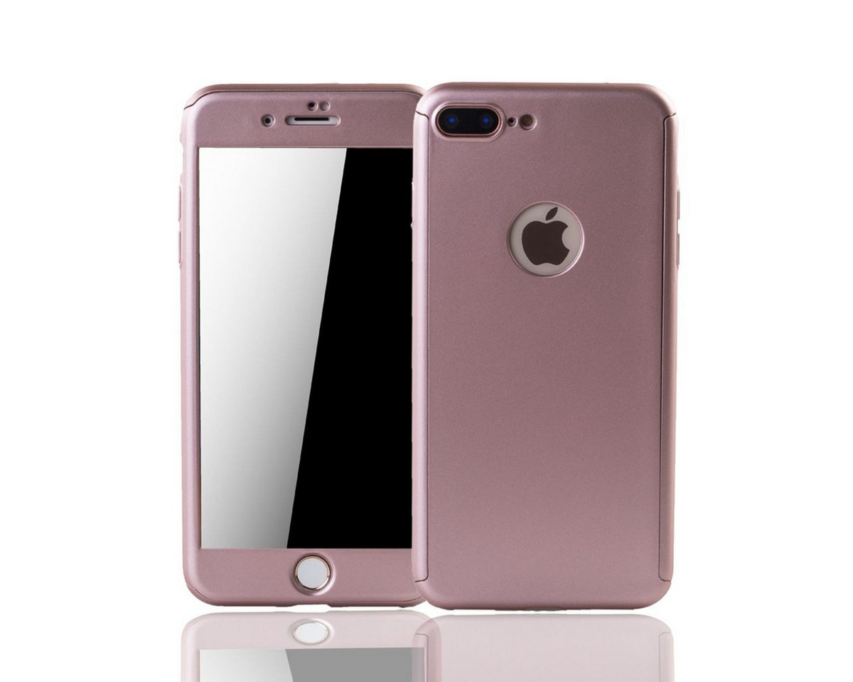 König Design Handyhülle Apple iPhone 7 Plus, Apple iPhone 7 Plus Handyhülle 360 Grad Schutz Full Cover Rosa von König Design