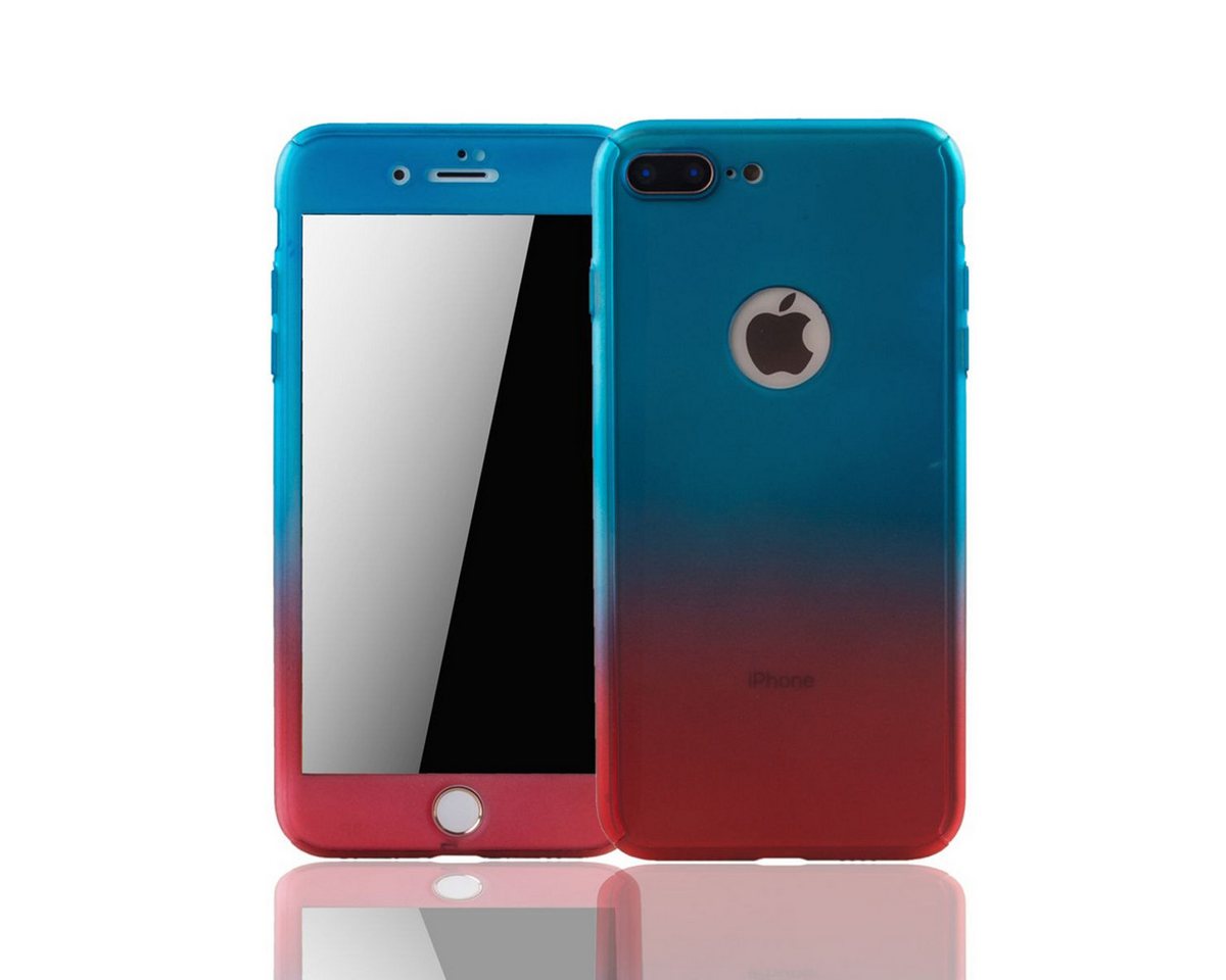 König Design Handyhülle Apple iPhone 8 Plus, Apple iPhone 8 Plus Handyhülle 360 Grad Schutz Full Cover Mehrfarbig von König Design