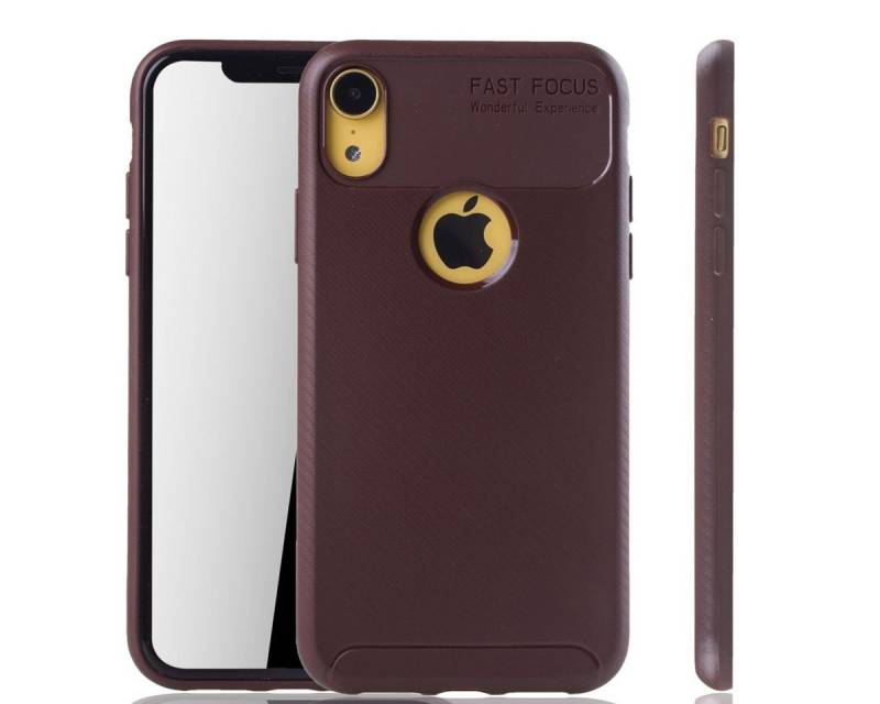 König Design Handyhülle Apple iPhone XR, Apple iPhone XR Handyhülle Backcover Braun von König Design