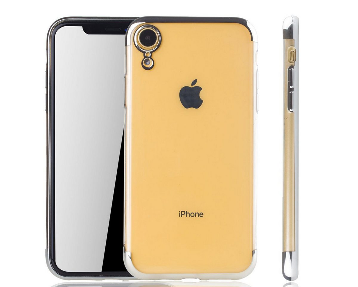 König Design Handyhülle Apple iPhone XR, Apple iPhone XR Handyhülle Bumper Backcover Silber von König Design