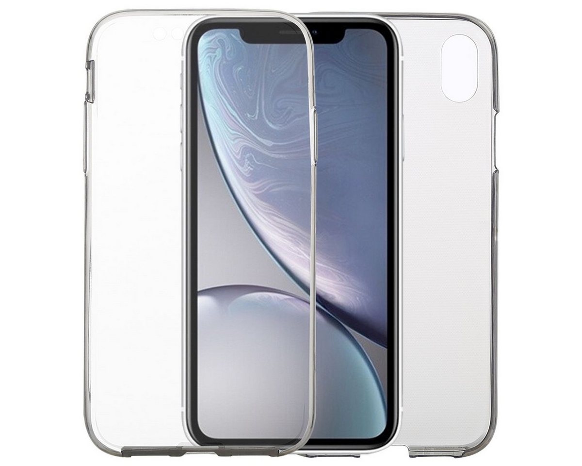 König Design Handyhülle Apple iPhone XR, Apple iPhone XR Handyhülle Full-Cover 360 Grad Full Cover Transparent von König Design