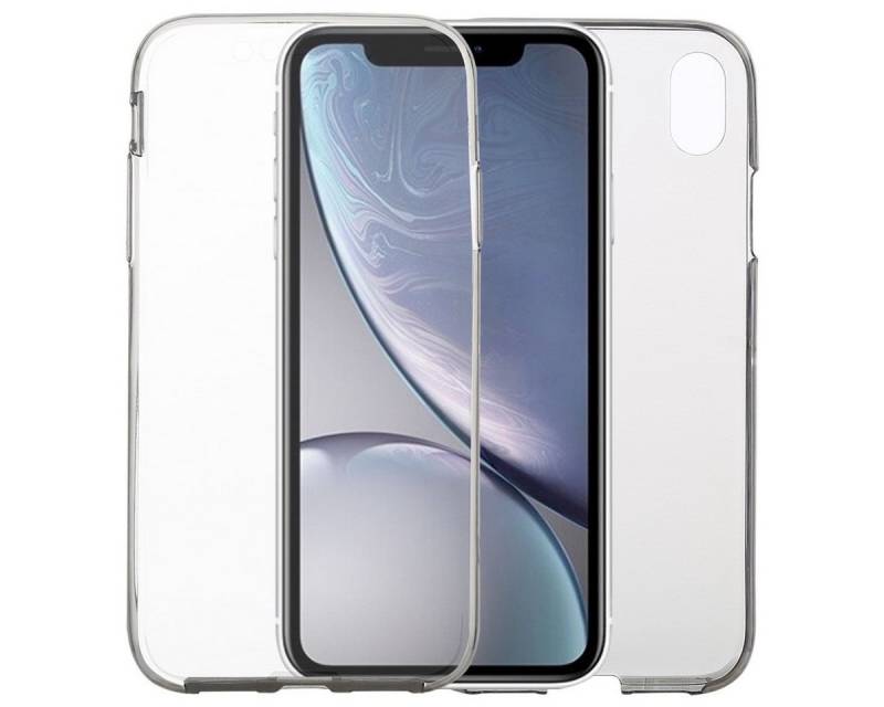 König Design Handyhülle Apple iPhone XR, Apple iPhone XR Handyhülle Full-Cover 360 Grad Full Cover Transparent von König Design