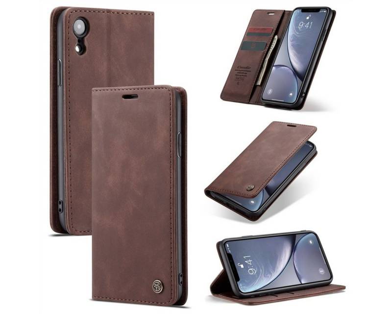 König Design Handyhülle Apple iPhone XR, Schutzhülle Schutztasche Case Cover Etuis Wallet Klapptasche Bookstyle von König Design