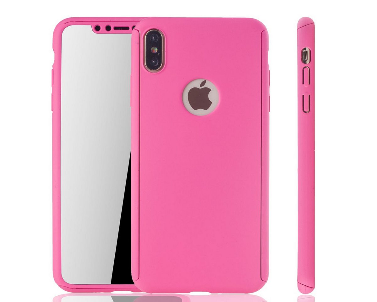 König Design Handyhülle Apple iPhone XS Max, Apple iPhone XS Max Handyhülle 360 Grad Schutz Full Cover Rosa von König Design