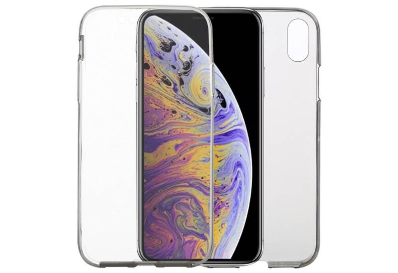 König Design Handyhülle Apple iPhone XS Max, Apple iPhone XS Max Handyhülle Full-Cover 360 Grad Full Cover Transparent von König Design