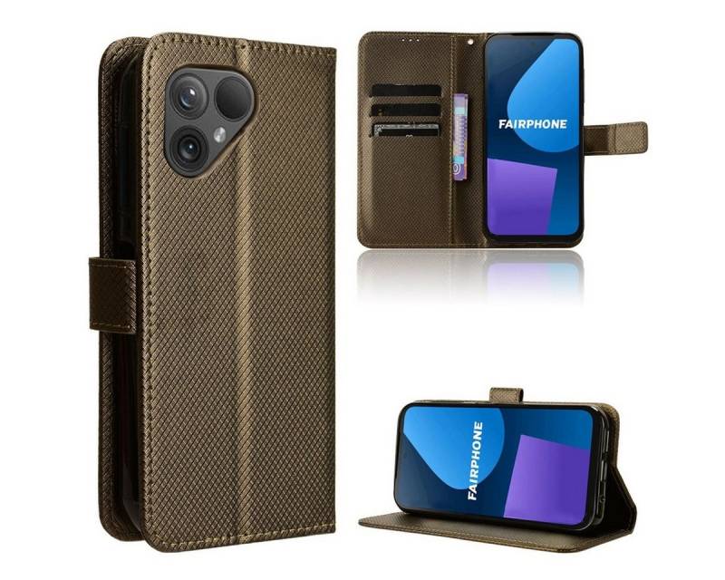 König Design Handyhülle Fairphone 5, Schutzhülle Schutztasche Case Cover Etuis Wallet Klapptasche Bookstyle von König Design