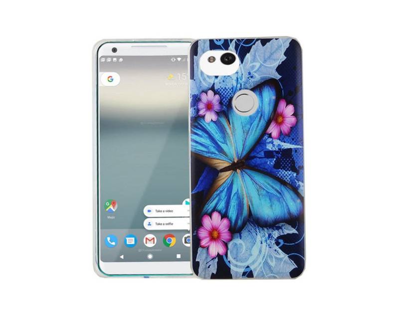 König Design Handyhülle Google Pixel 2 XL, Google Pixel 2 XL Handyhülle Bumper Backcover Blau von König Design