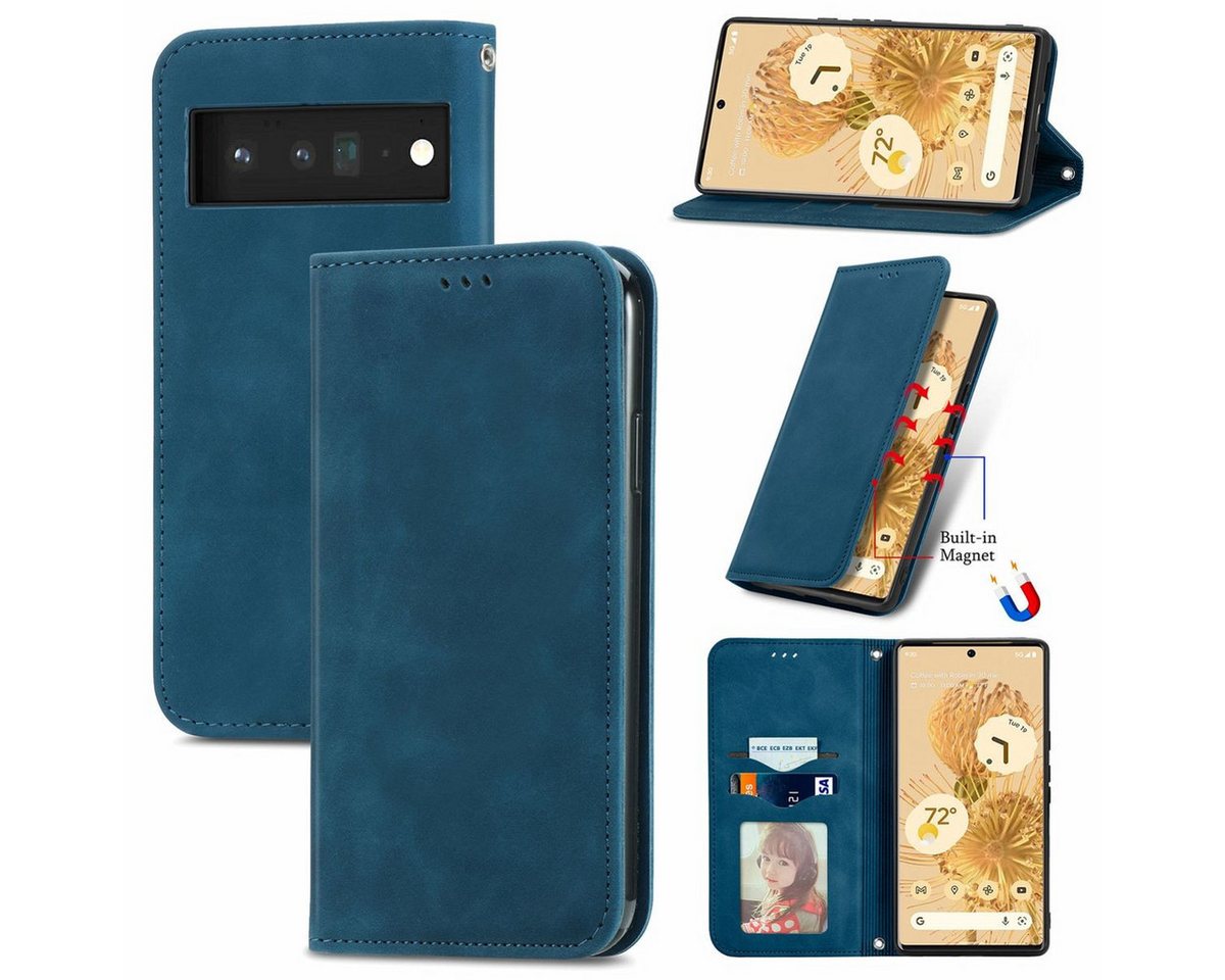 König Design Handyhülle Google Pixel 6, Schutzhülle Schutztasche Case Cover Etuis Wallet Klapptasche Bookstyle König Design Handyhülle Google Pixel 6, Schutzhülle Schutztasche Case Cover Etuis Wallet Klapptasche Bookstyle von König Design