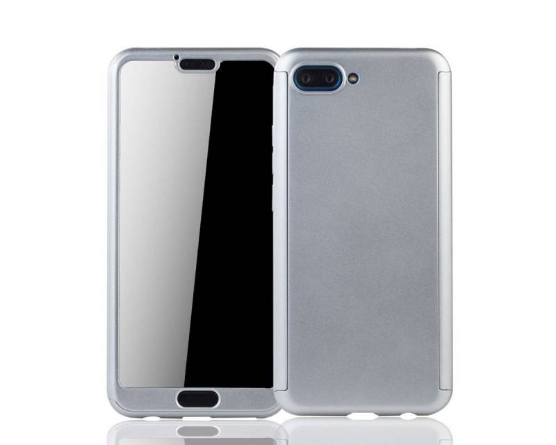 König Design Handyhülle Huawei Honor 10, Huawei Honor 10 Handyhülle 360 Grad Schutz Full Cover Silber von König Design