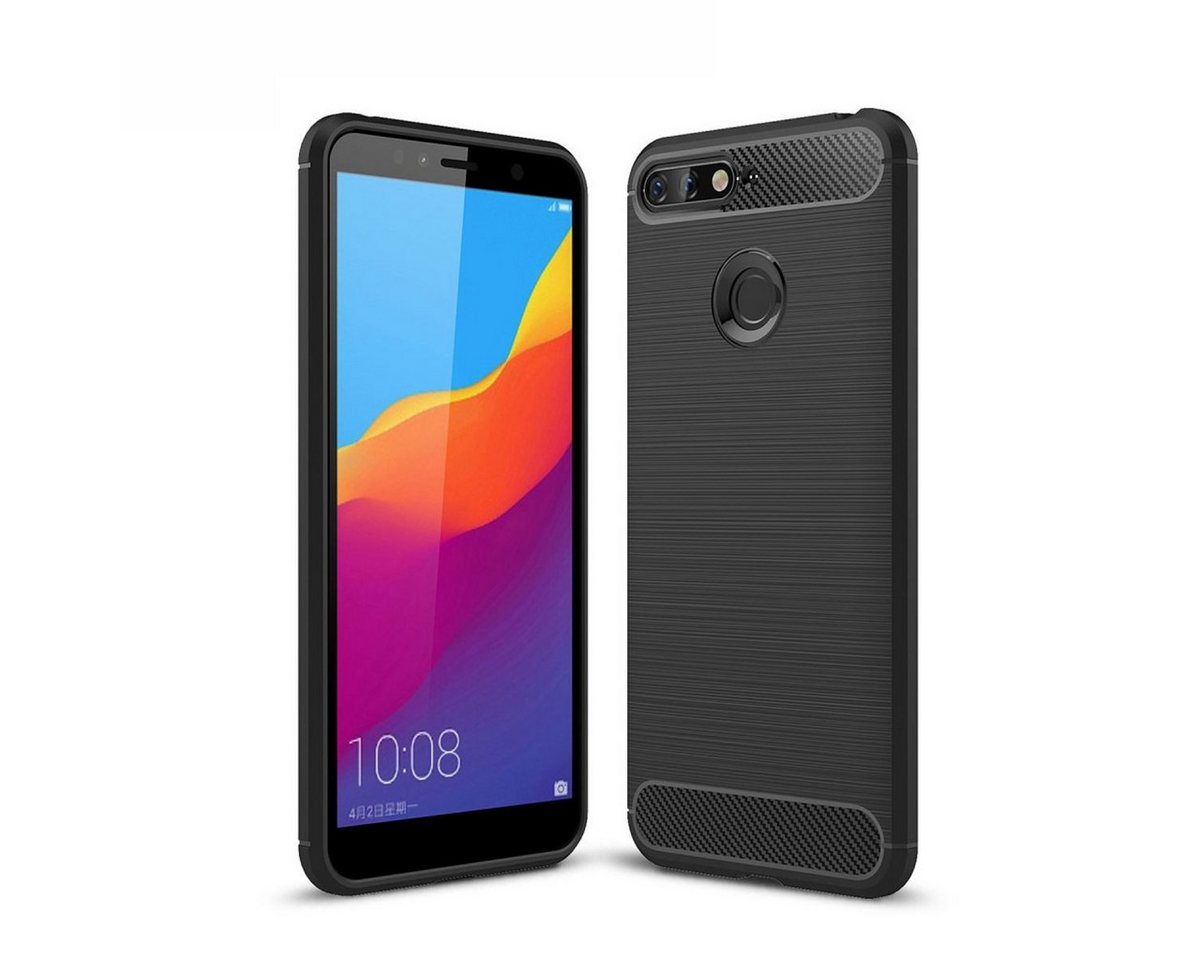König Design Handyhülle Huawei Honor 7A, Huawei Honor 7A Handyhülle Carbon Optik Backcover Schwarz König Design Handyhülle Huawei Honor 7A, Huawei Honor 7A Handyhülle Carbon Optik Backcover Schwarz von König Design