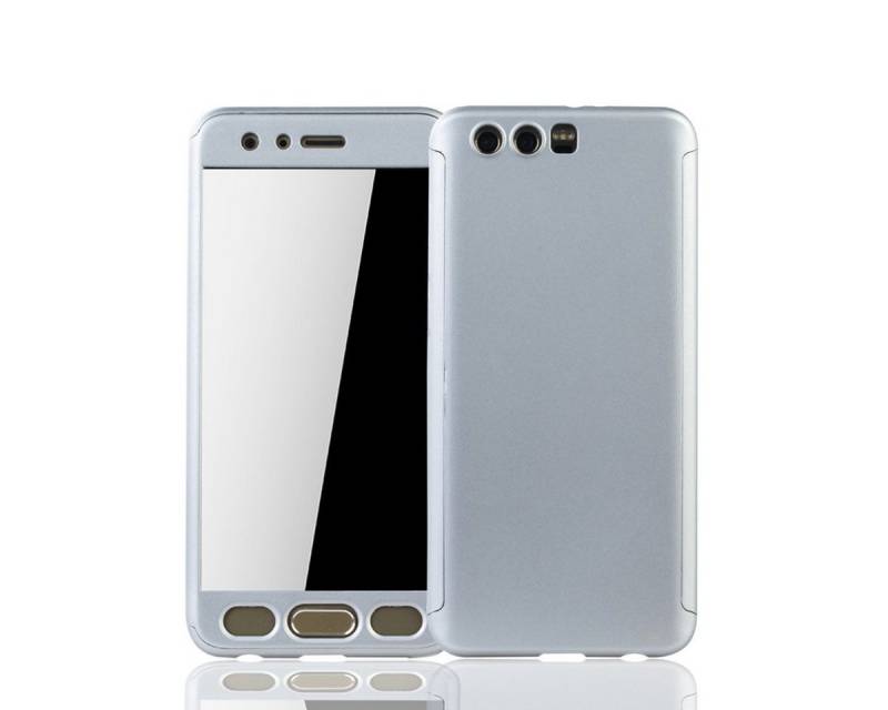 König Design Handyhülle Huawei Honor 9, Huawei Honor 9 Handyhülle 360 Grad Schutz Full Cover Silber von König Design