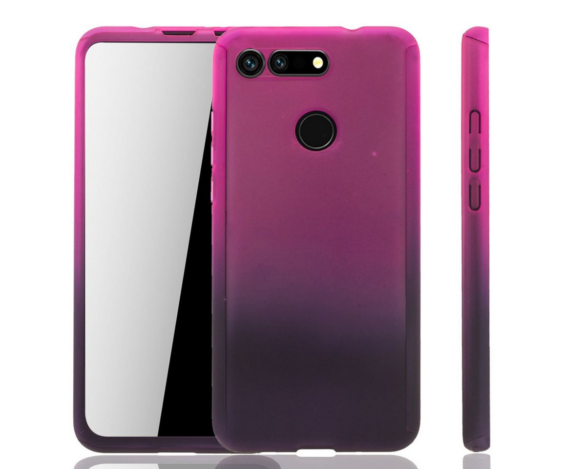 König Design Handyhülle Huawei Honor View 20, Huawei Honor View 20 Handyhülle 360 Grad Schutz Full Cover Violett von König Design