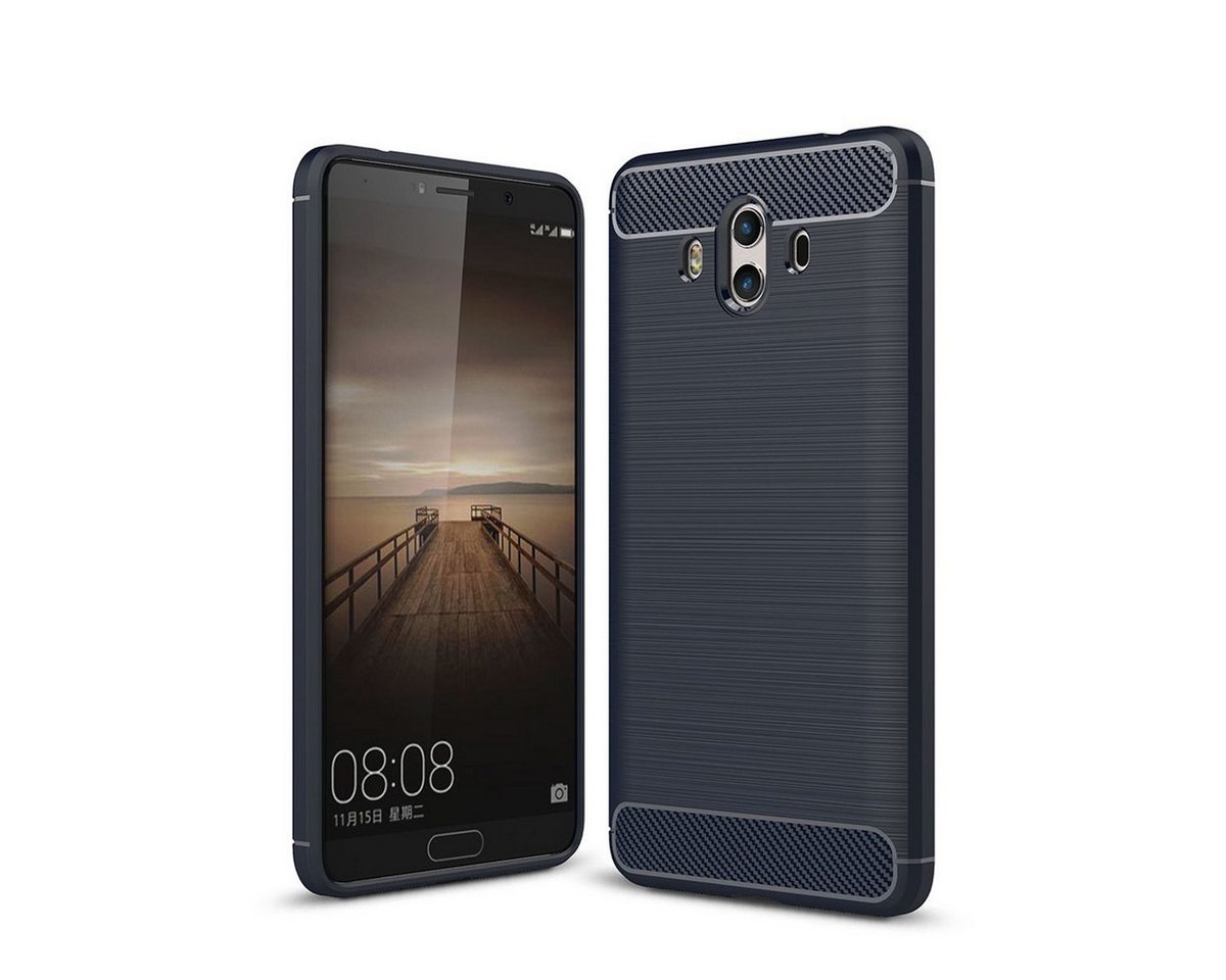 König Design Handyhülle Huawei Mate 10, Huawei Mate 10 Handyhülle Carbon Optik Backcover Blau König Design Handyhülle Huawei Mate 10, Huawei Mate 10 Handyhülle Carbon Optik Backcover Blau von König Design