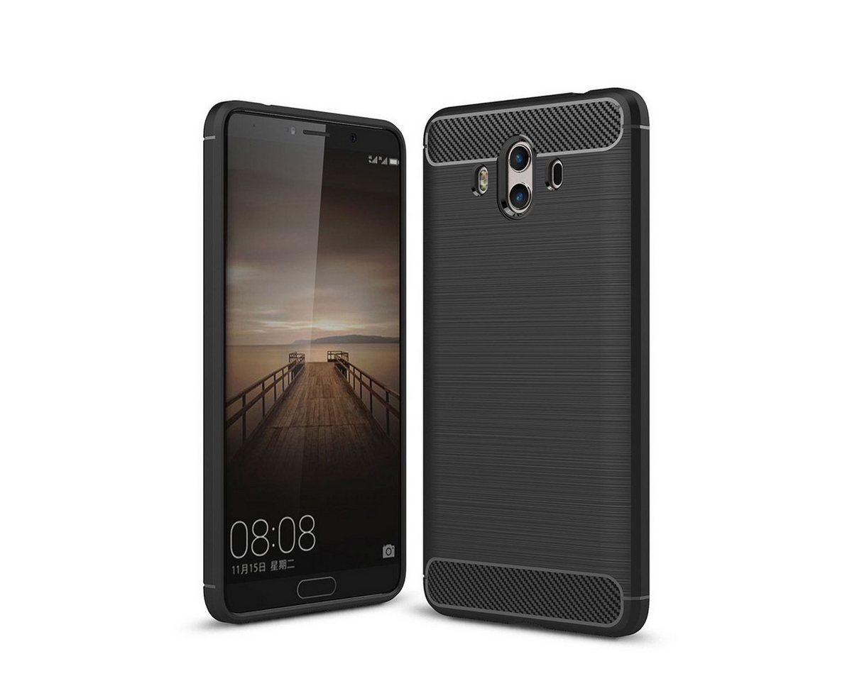 König Design Handyhülle Huawei Mate 10, Huawei Mate 10 Handyhülle Carbon Optik Backcover Schwarz König Design Handyhülle Huawei Mate 10, Huawei Mate 10 Handyhülle Carbon Optik Backcover Schwarz von König Design