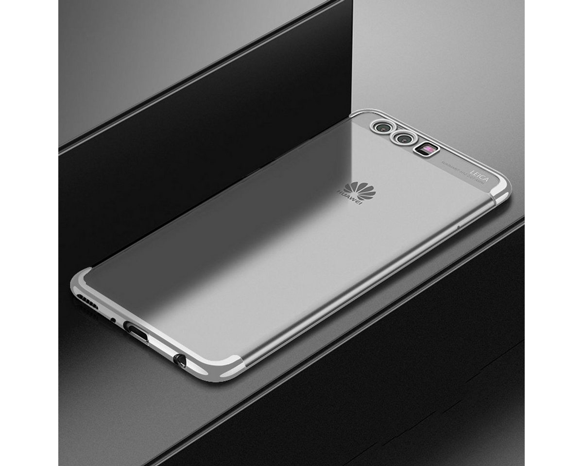 König Design Handyhülle Huawei P10, Huawei P10 Handyhülle Backcover Silber von König Design