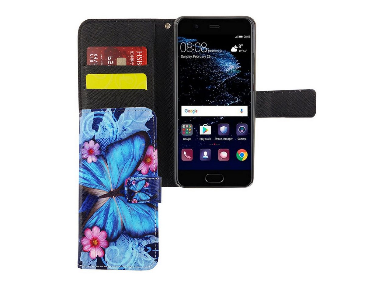 König Design Handyhülle Huawei P10, Huawei P10 Handyhülle Bookcover Blau König Design Handyhülle Huawei P10, Huawei P10 Handyhülle Bookcover Blau von König Design