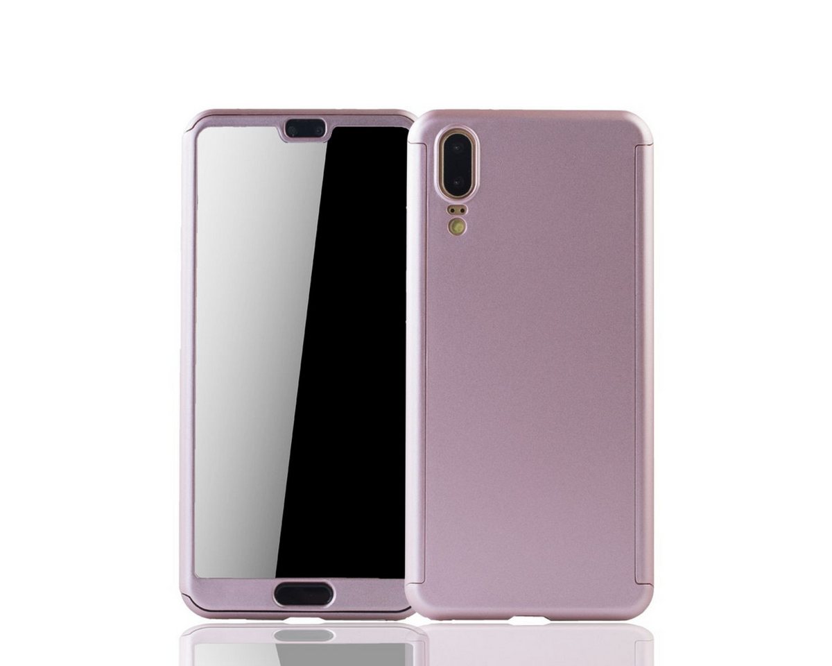 König Design Handyhülle Huawei P20, Huawei P20 Handyhülle 360 Grad Schutz Full Cover Rosa von König Design