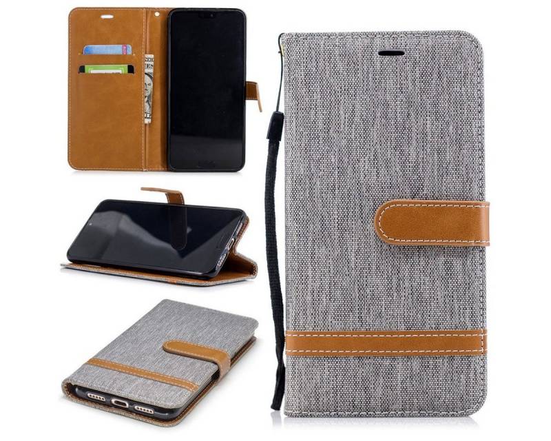 König Design Handyhülle Huawei P20 Pro, Huawei P20 Pro Handyhülle Bookcover Grau von König Design