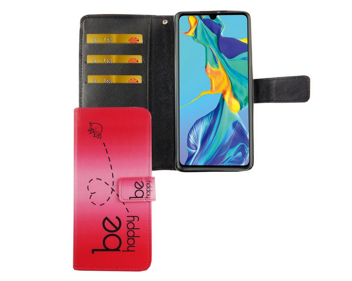 König Design Handyhülle Huawei P30, Huawei P30 Handyhülle Bookcover Rosa von König Design
