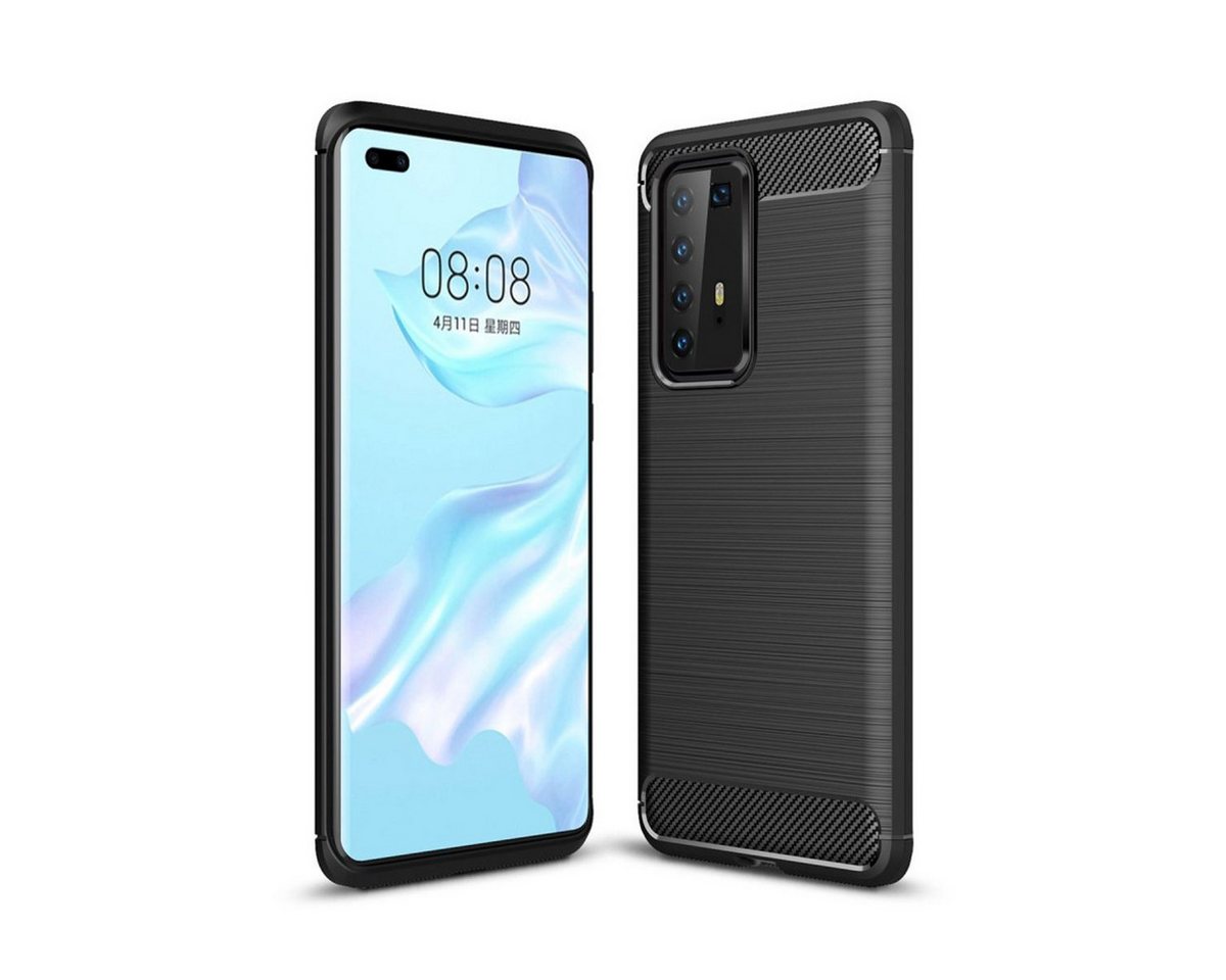 König Design Handyhülle Huawei P40 Pro, Huawei P40 Pro Handyhülle Carbon Optik Backcover Schwarz König Design Handyhülle Huawei P40 Pro, Huawei P40 Pro Handyhülle Carbon Optik Backcover Schwarz von König Design