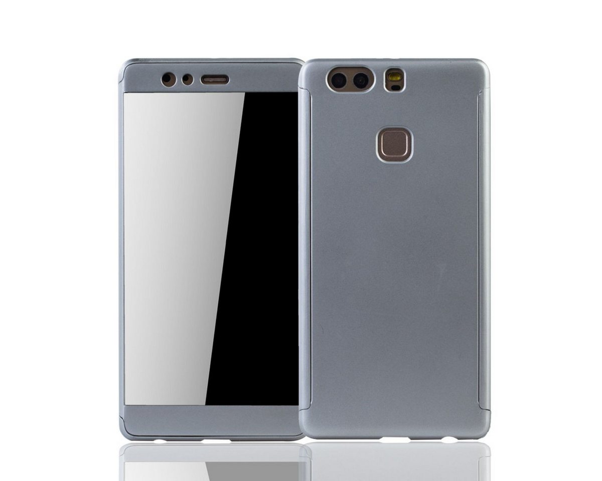 König Design Handyhülle Huawei P9 Plus, Huawei P9 Plus Handyhülle 360 Grad Schutz Full Cover Silber von König Design