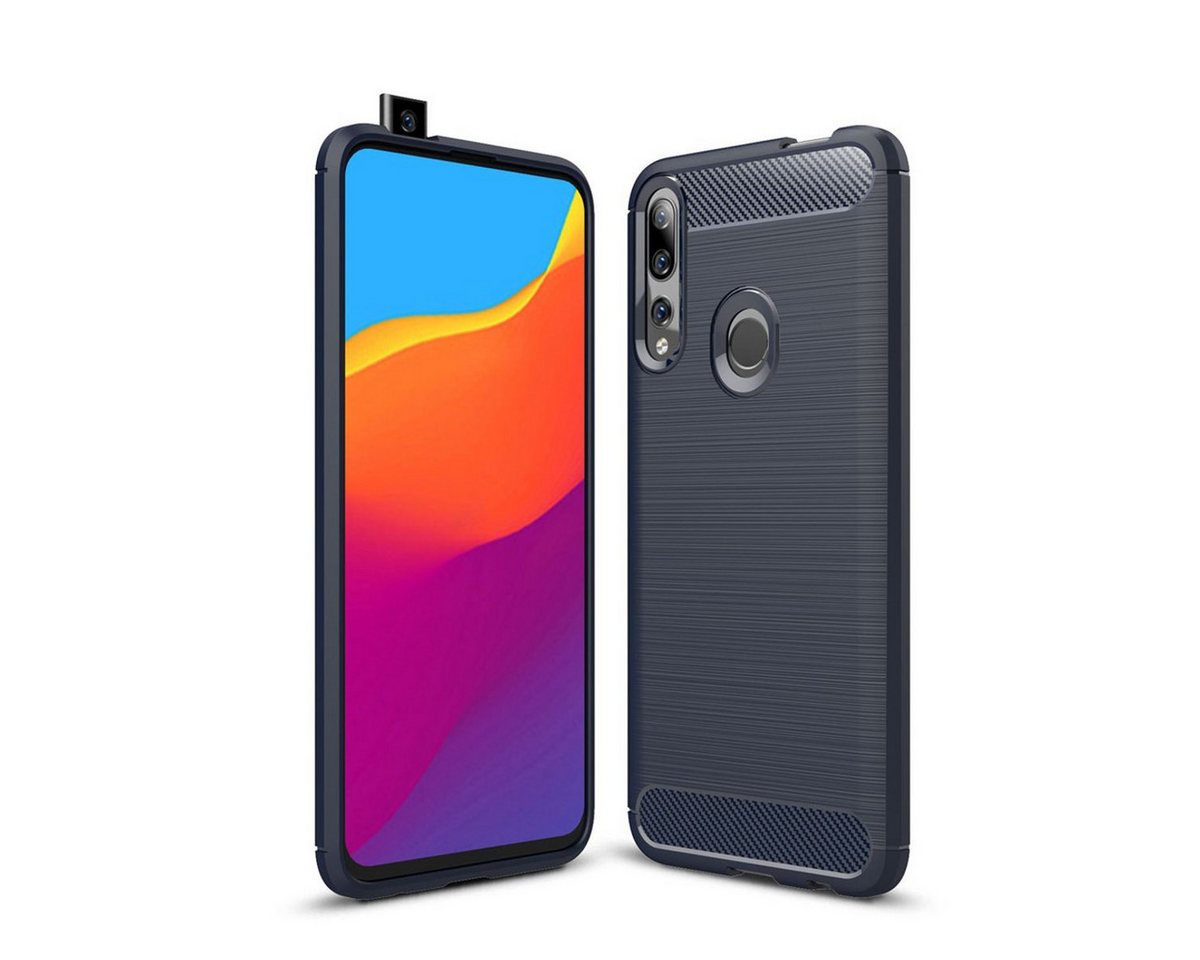 König Design Handyhülle Huawei Y9 Prime 2019, Huawei Y9 Prime 2019 Handyhülle Carbon Optik Backcover Blau König Design Handyhülle Huawei Y9 Prime 2019, Huawei Y9 Prime 2019 Handyhülle Carbon Optik Backcover Blau von König Design
