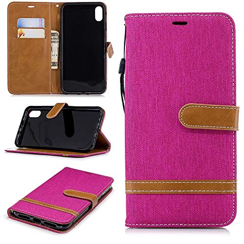 König Design Handyhülle Kompatibel mit Apple iPhone XS Max Schutz-Tasche Case Cover Kartenfach Etui Wallet Pink von König Design