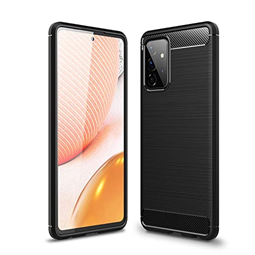 König Design Handyhülle Kompatibel mit Samsung Galaxy A72 Cover TPU Case Silikon Schutz-Hülle Handy Bumper Carbon Optik Schwarz - Air Cushion Technology König Design Handyhülle Kompatibel mit Samsung Galaxy A72 Cover TPU Case Silikon Schutz-Hülle Handy Bumper Carbon Optik Schwarz - Air Cushion Technology von König Design