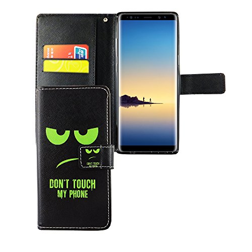 König Design Handyhülle Kompatibel mit Samsung Galaxy Note 8 Handytasche Schutzhülle Tasche Flip Case mit Kreditkartenfächern - Don't Touch My Phone Grün Schwarz König Design Handyhülle Kompatibel mit Samsung Galaxy Note 8 Handytasche Schutzhülle Tasche Flip Case mit Kreditkartenfächern - Don't Touch My Phone Grün Schwarz von König Design