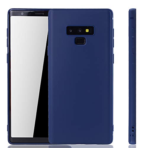 König Design Handyhülle Kompatibel mit Samsung Galaxy Note 9 Schutz-Case Tasche Bumper Back-Cover Silikon-Etui Matt Blau von König Design