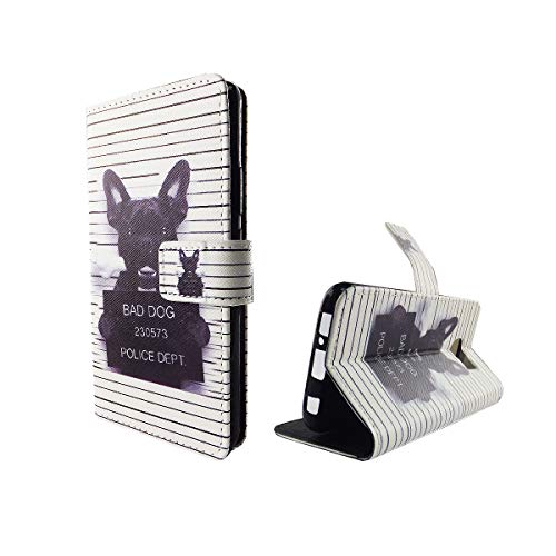 König Design Handyhülle Kompatibel mit Samsung Galaxy S6 Handytasche Schutzhülle Tasche Flip Case mit Kreditkartenfächern - Bulldogge Weiß König Design Handyhülle Kompatibel mit Samsung Galaxy S6 Handytasche Schutzhülle Tasche Flip Case mit Kreditkartenfächern - Bulldogge Weiß von König Design